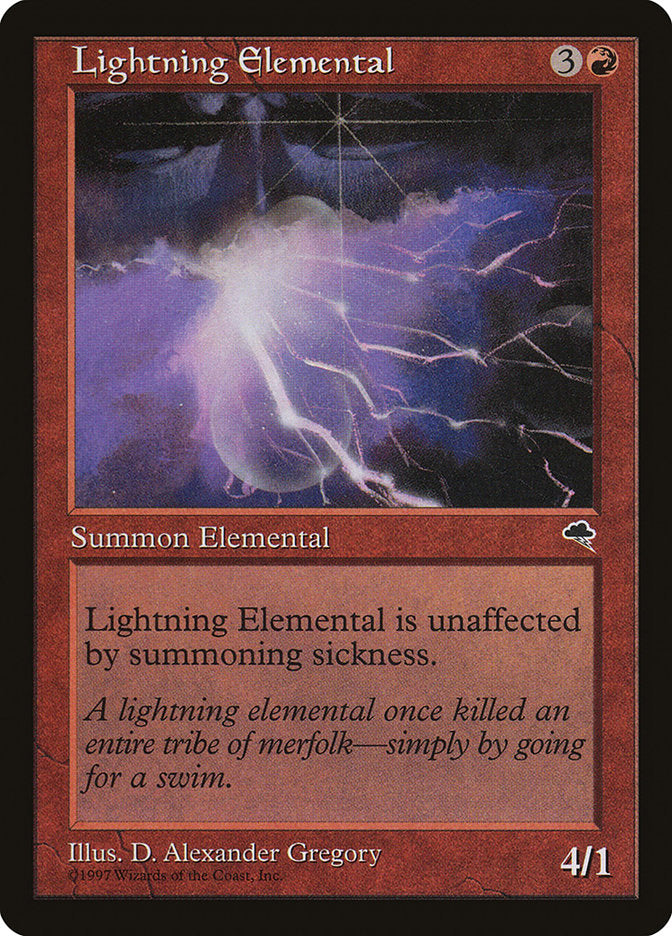Lightning Elemental 186/350 (Tempest)  | Good Games Modbury