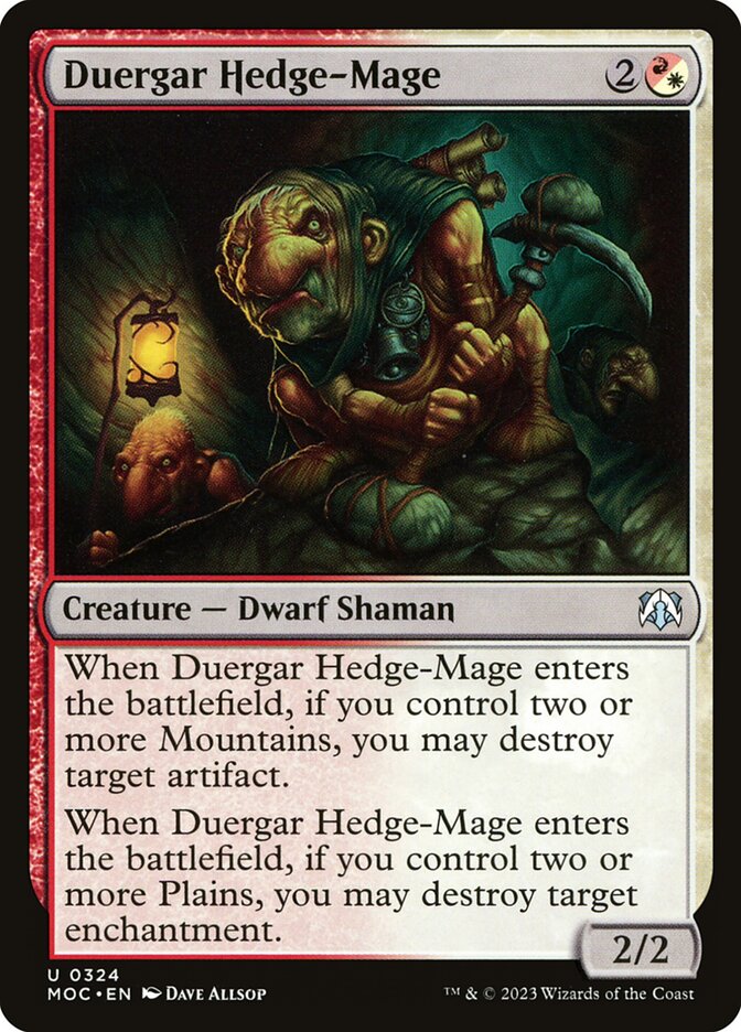 Duergar Hedge-Mage 324/444 (Commander: March of the Machine)  | Good Games Modbury