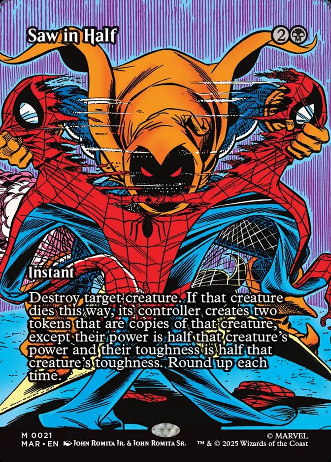Saw in Half 21 (Marvel Universe Eternal-Legal)  - Borderless Foil | Good Games Modbury