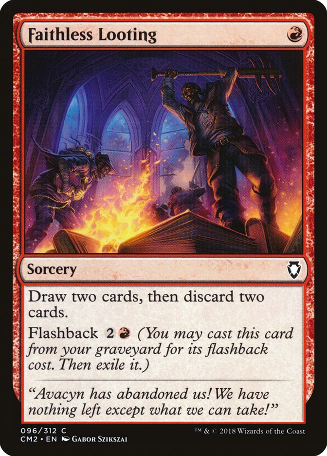 Faithless Looting 96/312 (Commander Anthology Volume II)  | Good Games Modbury