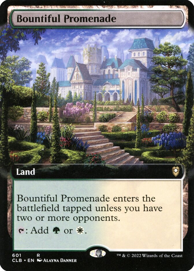 Bountiful Promenade Extended Art 601 (Commander Legends: Battle for Baldur's Gate)  - Foil | Good Games Modbury