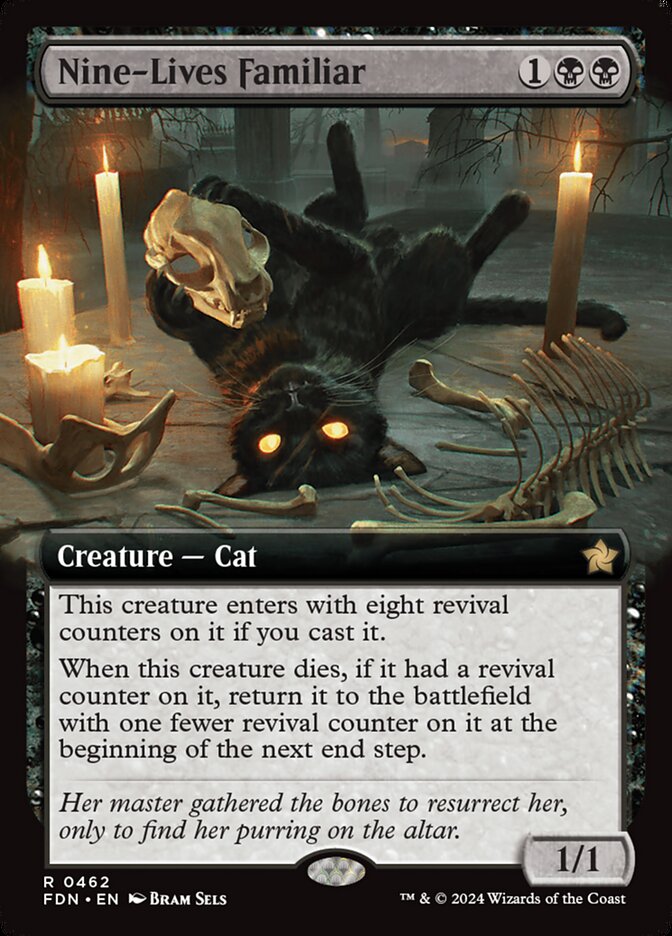 Nine-Lives Familiar 462/291 (Foundations)  - Extended Art | Good Games Modbury
