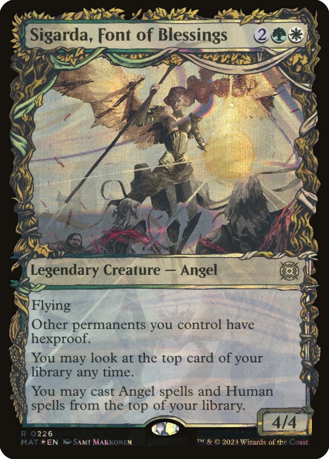 Sigarda, Font of Blessings 226/50 (March of the Machine: The Aftermath)  - Showcase Halo Foil | Good Games Modbury