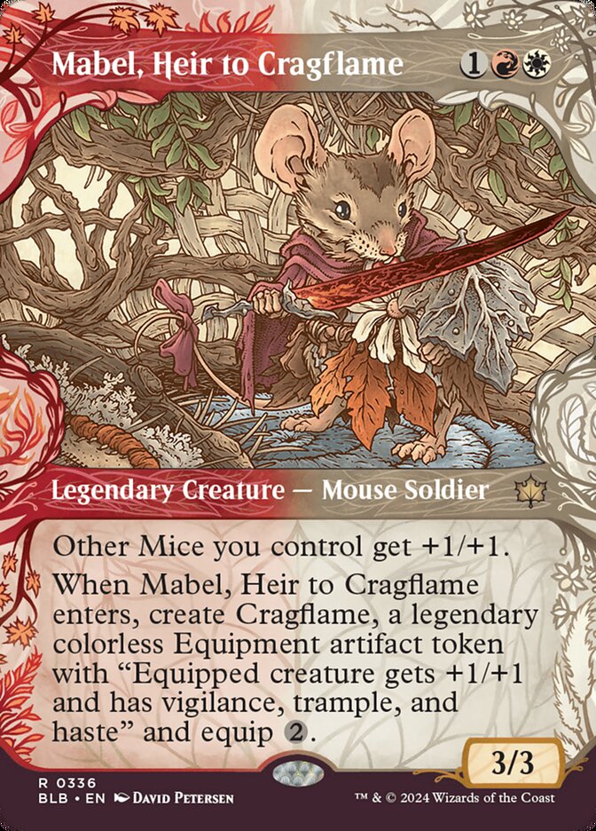 Mabel, Heir to Cragflame 336 (Bloomburrow)  - Showcase Foil | Good Games Modbury