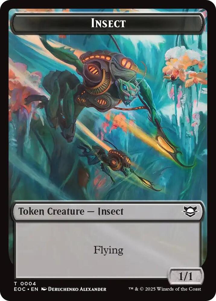 Insect Elemental 0008 Double Sided Token 4 // 8 (Commander: Edge of Eternities)  | Good Games Modbury