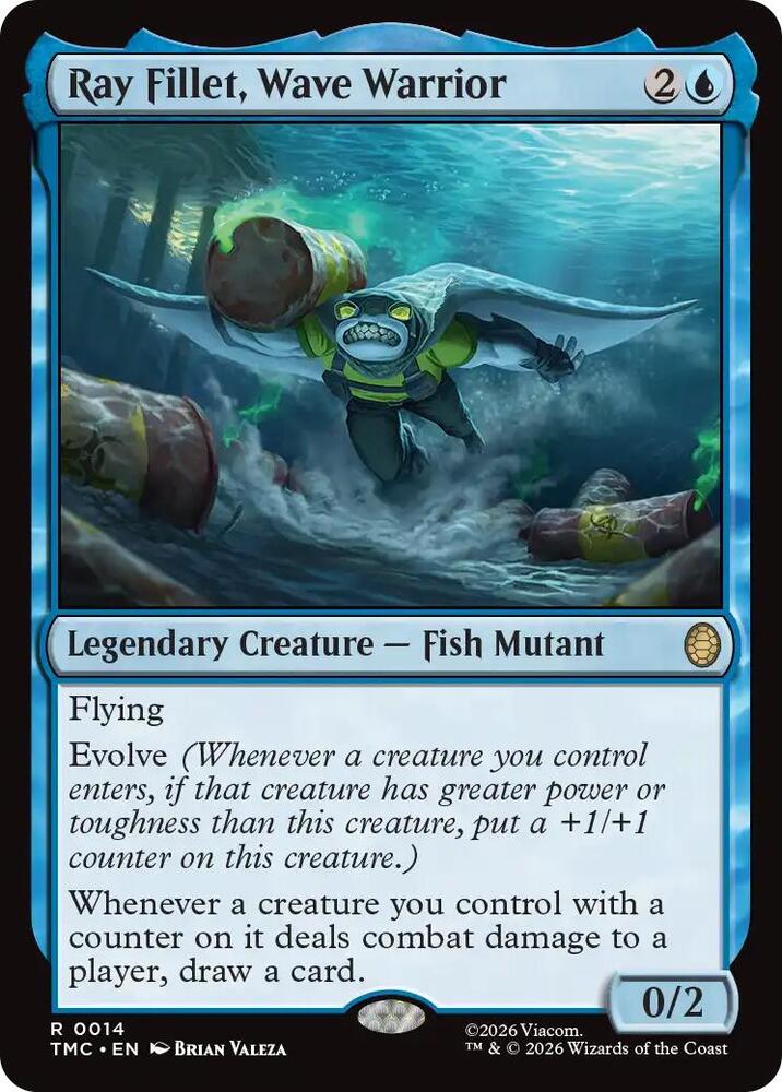 Ray Fillet Wave Warrior 14 (Commander: Teenage Mutant Ninja Turtles)  - Surge Foil | Good Games Modbury