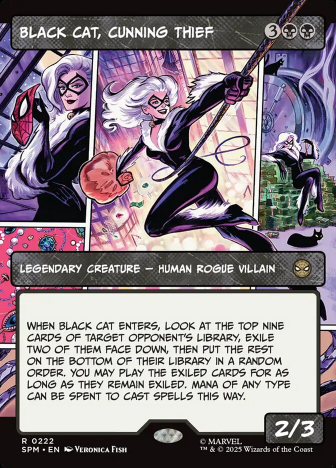 Black Cat, Cunning Thief 222/198 (Marvel's Spider-Man)  - Showcase Foil | Good Games Modbury