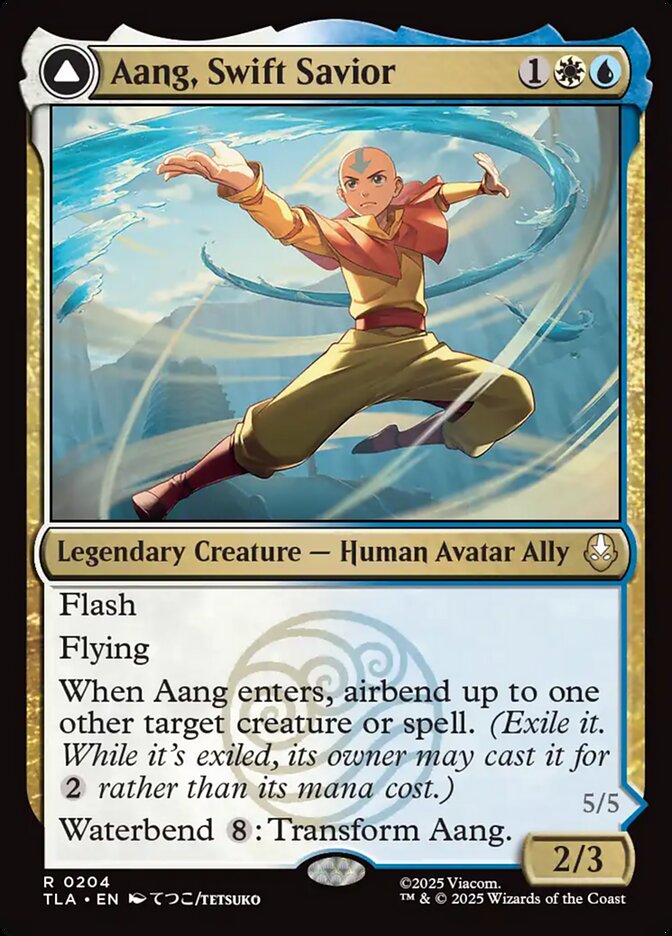 Aang, Swift Savior // Aang and La, Ocean's Fury 204 (Avatar: The Last Airbender)  - Foil | Good Games Modbury