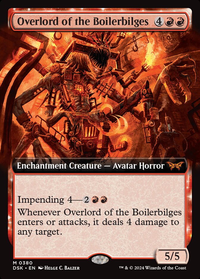 Overlord of the Boilerbilges 380 (Duskmourn: House of Horror)  - Extended Art Foil | Good Games Modbury