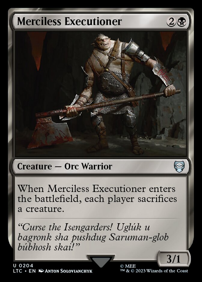 Merciless Executioner 204/347 (Commander: The Lord of the Rings: Tales of Middle-earth)  | Good Games Modbury