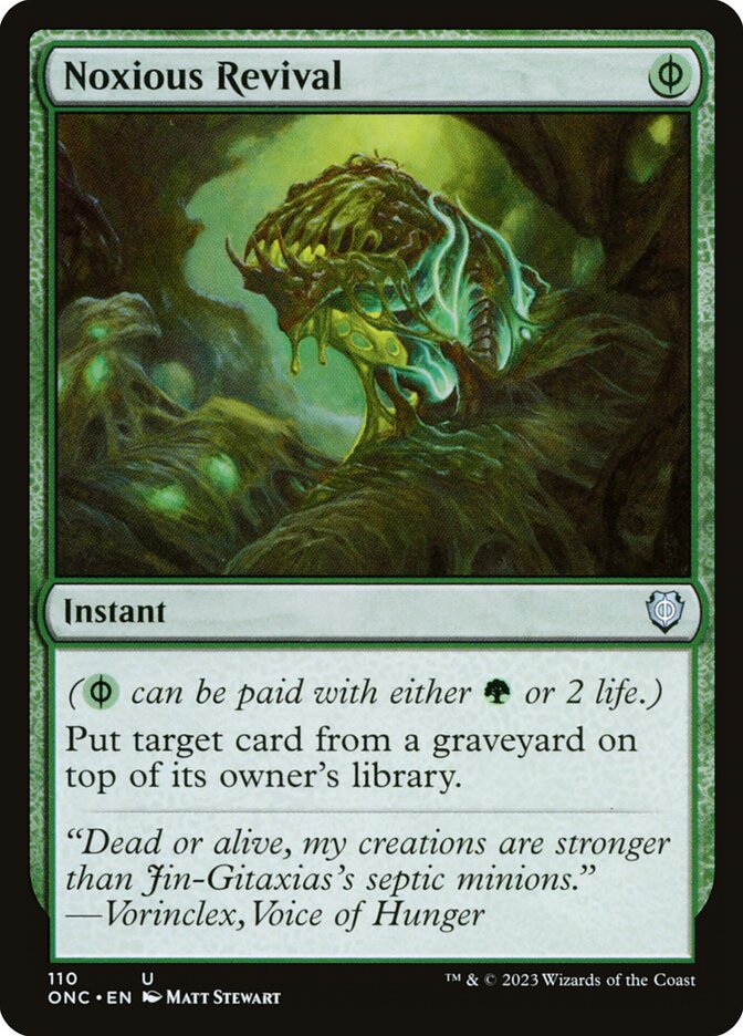Noxious Revival 110/28 (Commander: Phyrexia: All Will Be One)  | Good Games Modbury