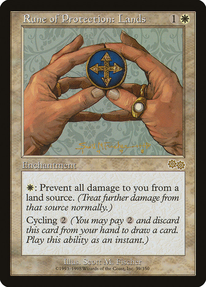 Rune of Protection: Lands 39/350 (Urza's Saga)  | Good Games Modbury
