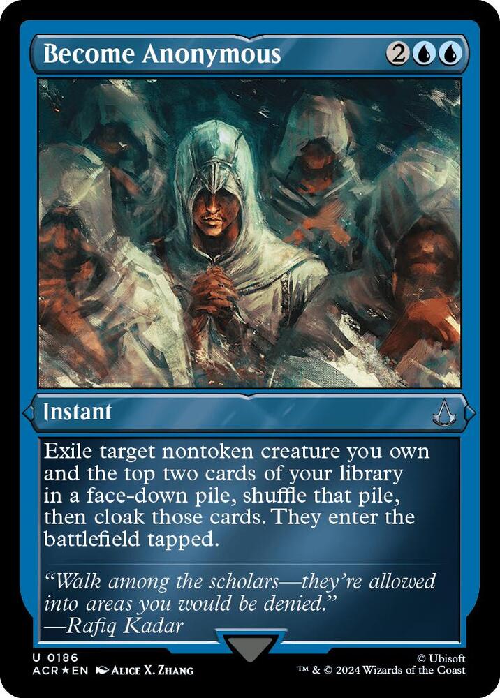 Become Anonymous 186 (Universes Beyond: Assassin's Creed)  - Etched Foil | Good Games Modbury