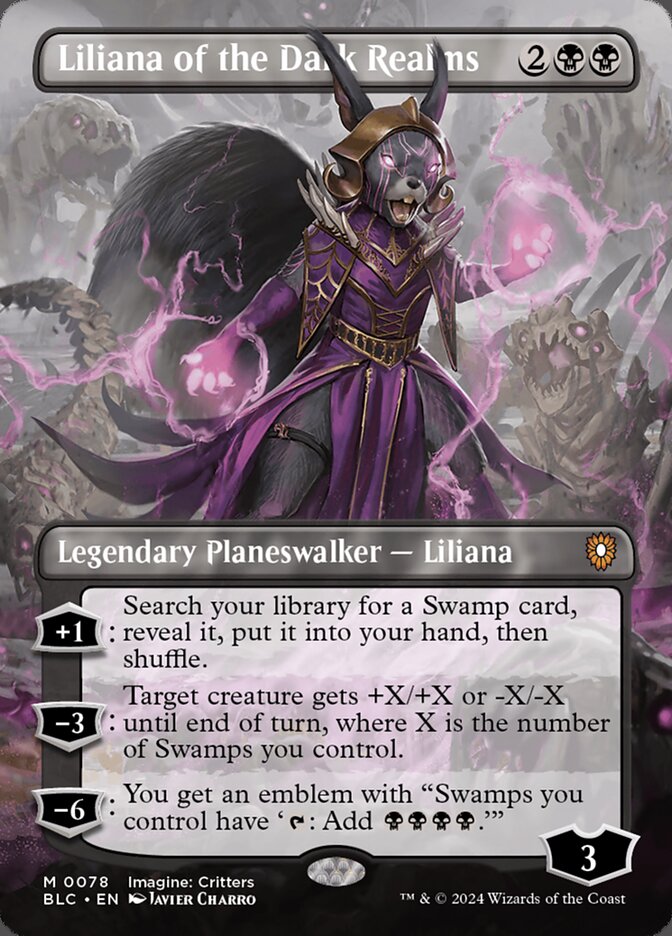 Liliana of the Dark Realms 78 (Commander: Bloomburrow)  - Borderless | Good Games Modbury