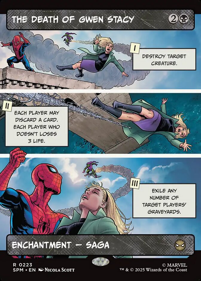 The Death of Gwen Stacy 223/198 (Marvel's Spider-Man)  - Showcase Foil | Good Games Modbury
