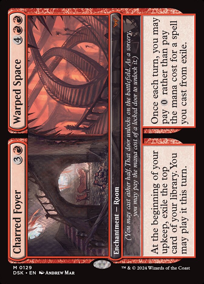 Charred Foyer Warped Space 129 (Duskmourn: House of Horror)  - Foil | Good Games Modbury