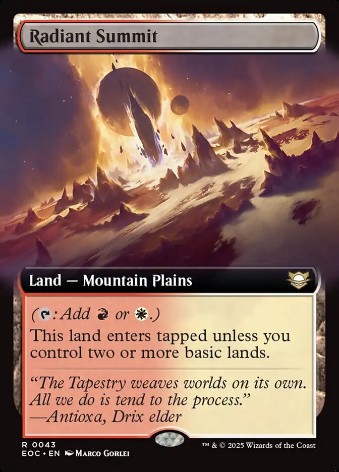 Radiant Summit 43/191 (Commander: Edge of Eternities)  - Extended Art | Good Games Modbury
