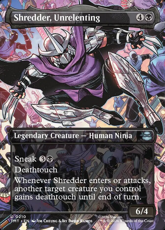 Shredder, Unrelenting 210 (Teenage Mutant Ninja Turtles)  - Borderless Foil | Good Games Modbury