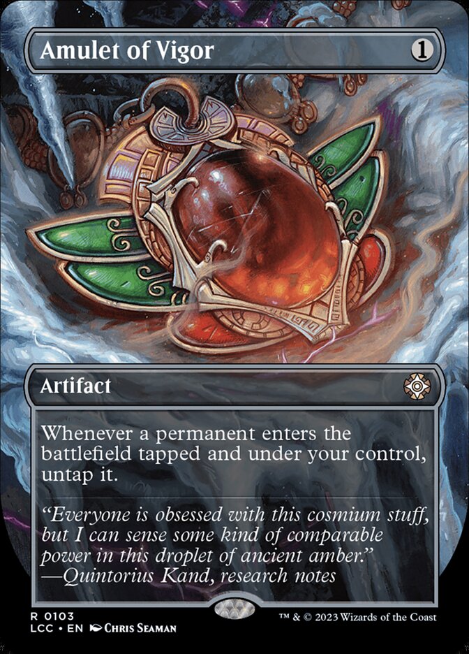 Amulet of Vigor 103/370 (Commander: The Lost Caverns of Ixalan)  - Borderless Foil | Good Games Modbury