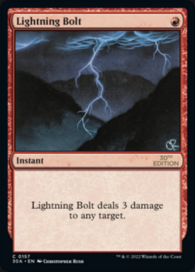 Lightning Bolt 157/594 (30th Anniversary Edition)  | Good Games Modbury