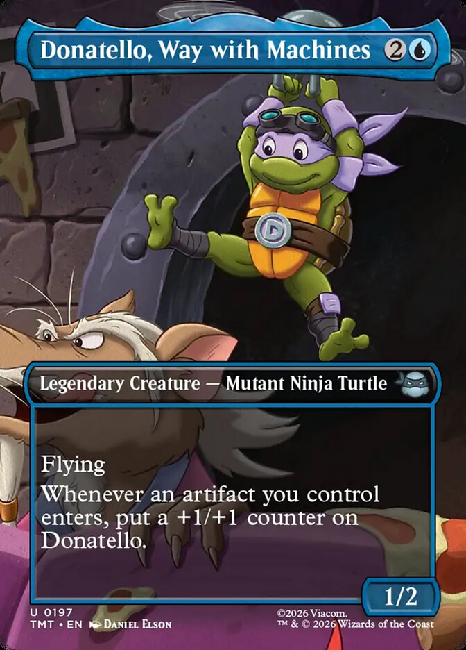 Donatello, Way with Machines 197 (Teenage Mutant Ninja Turtles)  - Borderless Foil | Good Games Modbury