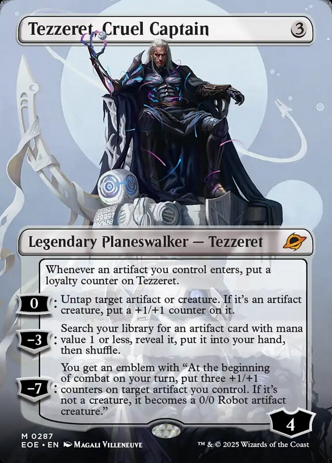 Tezzeret, Cruel Captain 287/276 (Edge of Eternities)  - Borderless | Good Games Modbury