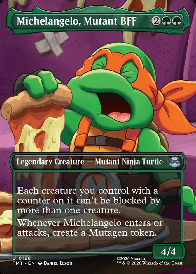 Michelangelo, Mutant BFF 198/190 (Teenage Mutant Ninja Turtles)  - Borderless Foil | Good Games Modbury