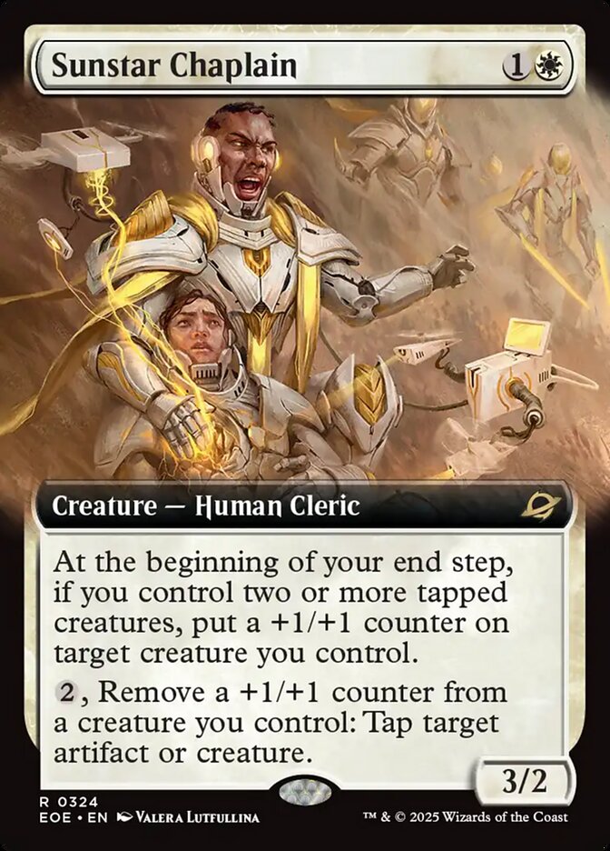 Sunstar Chaplain 324/276 (Edge of Eternities)  - Extended Art Foil | Good Games Modbury