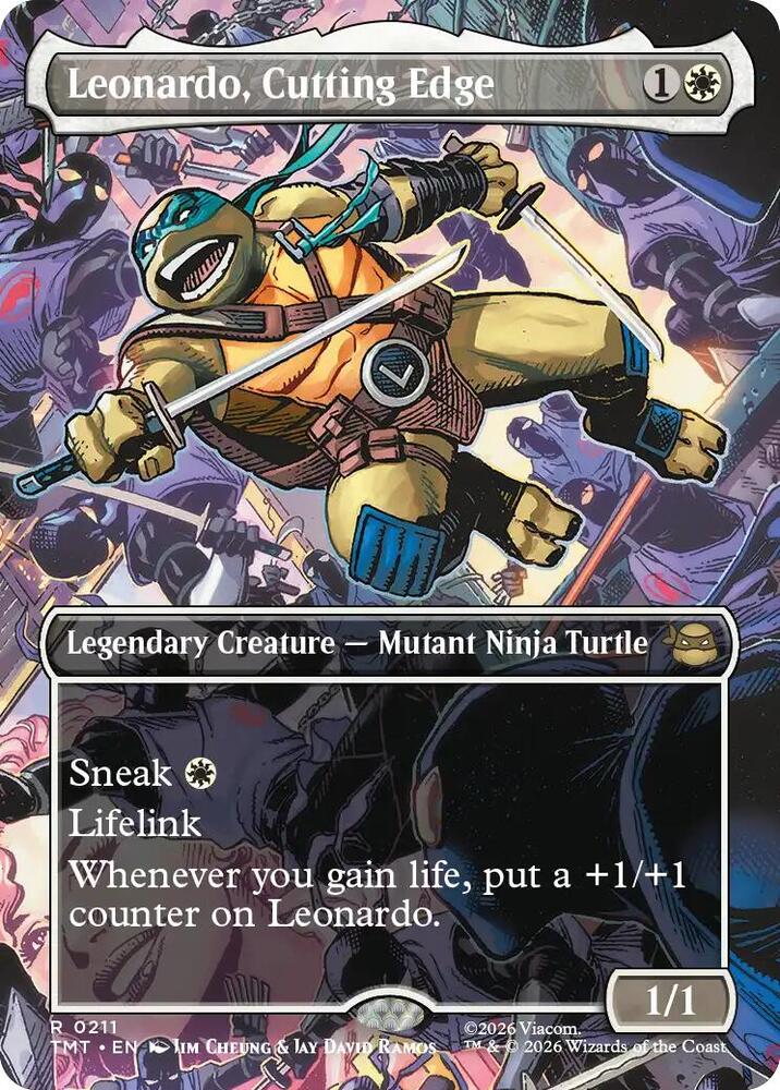 Leonardo, Cutting Edge 211/190 (Teenage Mutant Ninja Turtles)  - Borderless | Good Games Modbury
