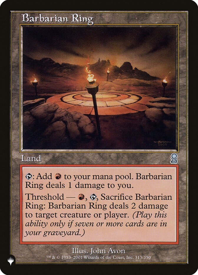 Barbarian Ring 313/350 (The List Reprints)  | Good Games Modbury