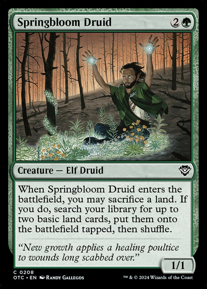 Springbloom Druid 208/342 (Commander: Outlaws of Thunder Junction)  | Good Games Modbury