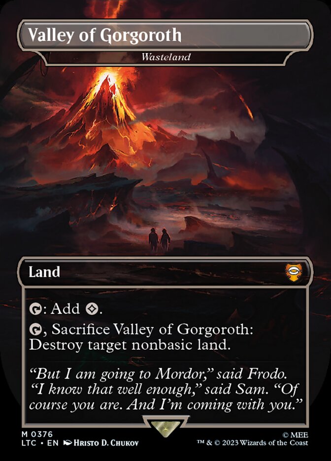 Valley of Gorgoroth - Wasteland 376 (Commander: The Lord of the Rings: Tales of Middle-earth)  - Borderless | Good Games Modbury