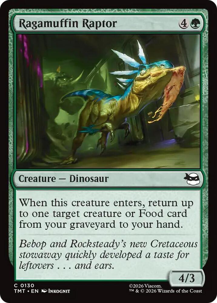 Ragamuffin Raptor 130/190 (Teenage Mutant Ninja Turtles)  - Foil | Good Games Modbury