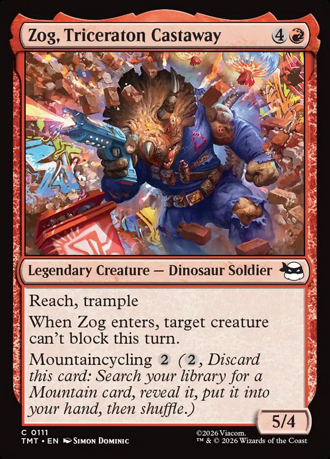 Zog, Triceraton Castaway 111/190 (Teenage Mutant Ninja Turtles)  - Foil | Good Games Modbury
