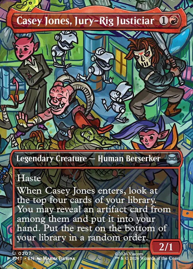 Casey Jones, Jury-Rig Justiciar 207/190 (Teenage Mutant Ninja Turtles)  - Borderless Foil | Good Games Modbury