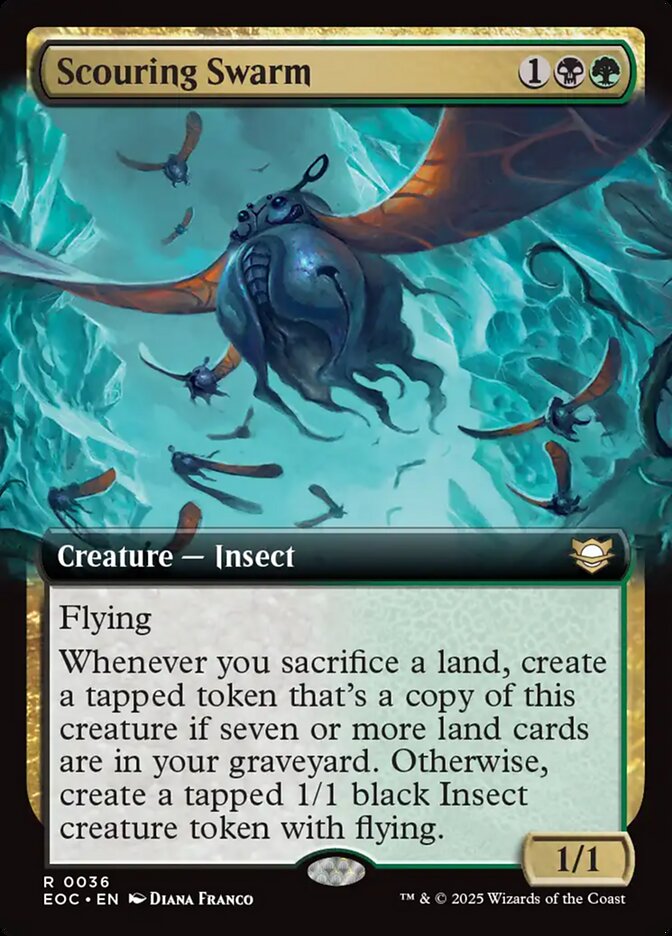 Scouring Swarm 36 (Commander: Edge of Eternities)  - Extended Art | Good Games Modbury