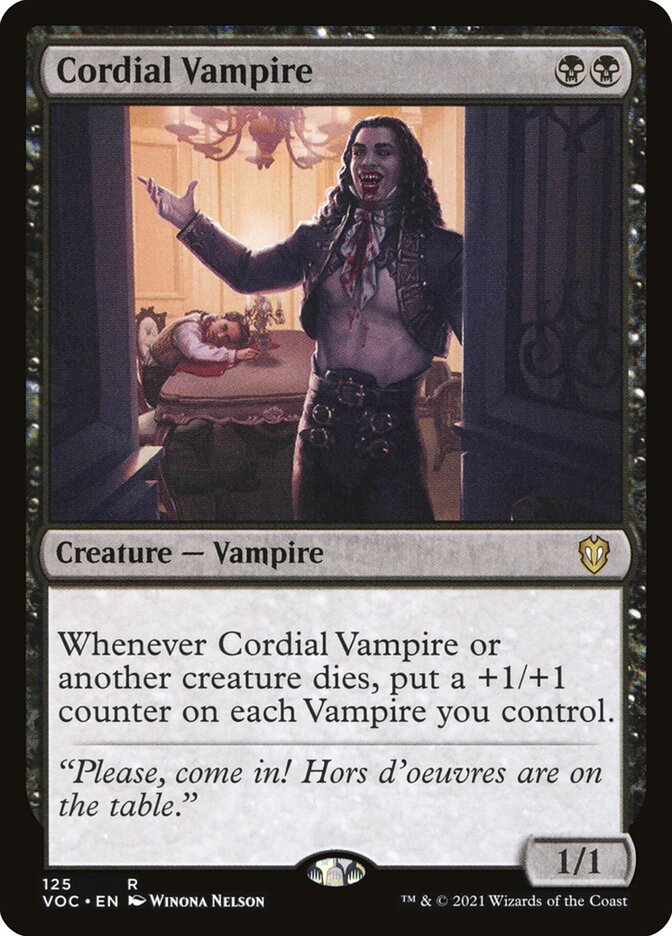 Cordial Vampire 125/38 (Commander: Innistrad: Crimson Vow)  | Good Games Modbury