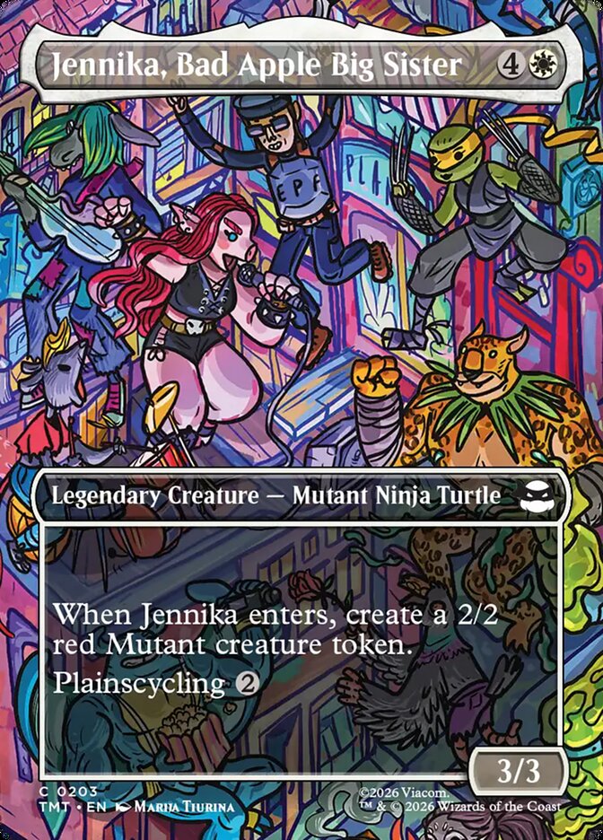 Jennika, Bad Apple Big Sister 203/190 (Teenage Mutant Ninja Turtles)  - Borderless Foil | Good Games Modbury