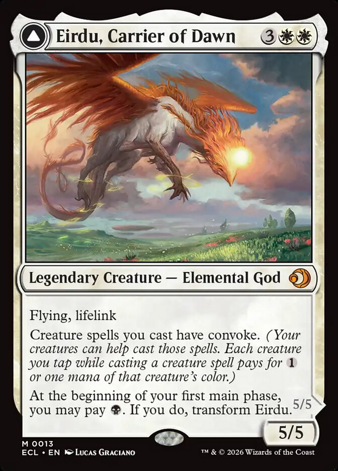 Eirdu, Carrier of Dawn // Isilu, Carrier of Twilight 13 (Lorwyn Eclipsed)  - Foil | Good Games Modbury