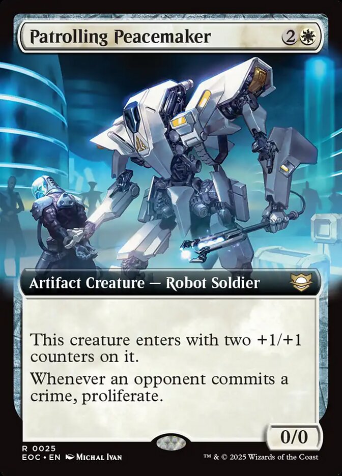 Patrolling Peacemaker 25 (Commander: Edge of Eternities)  - Extended Art | Good Games Modbury