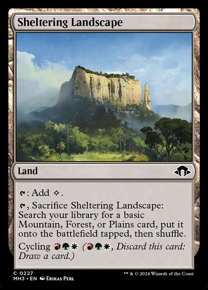 Sheltering Landscape 227 (Modern Horizons 3)  | Good Games Modbury