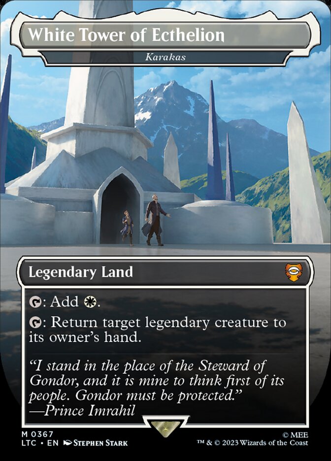 White Tower of Ecthelion - Karakas 367 (Commander: The Lord of the Rings: Tales of Middle-earth)  - Borderless | Good Games Modbury