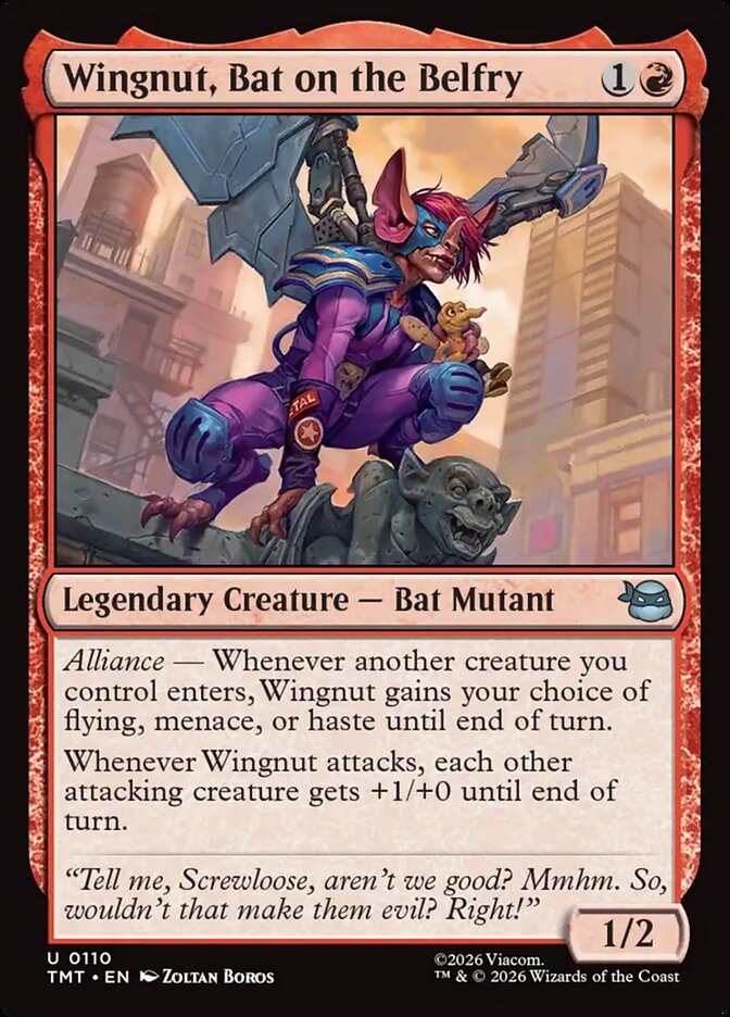Wingnut, Bat on the Belfry 110/190 (Teenage Mutant Ninja Turtles)  - Foil | Good Games Modbury