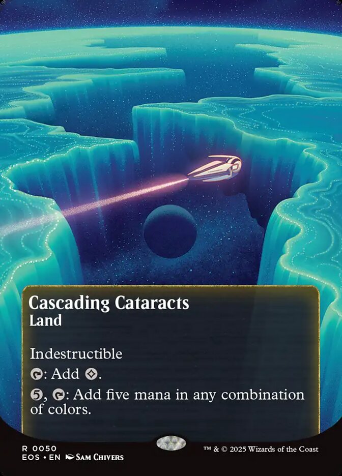 Cascading Cataracts 50/45 (Edge of Eternities: Stellar Sights)  - Borderless Foil | Good Games Modbury