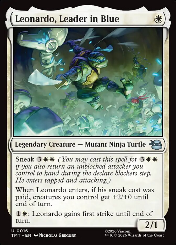 Leonardo, Leader in Blue 16 (Teenage Mutant Ninja Turtles)  - Foil | Good Games Modbury