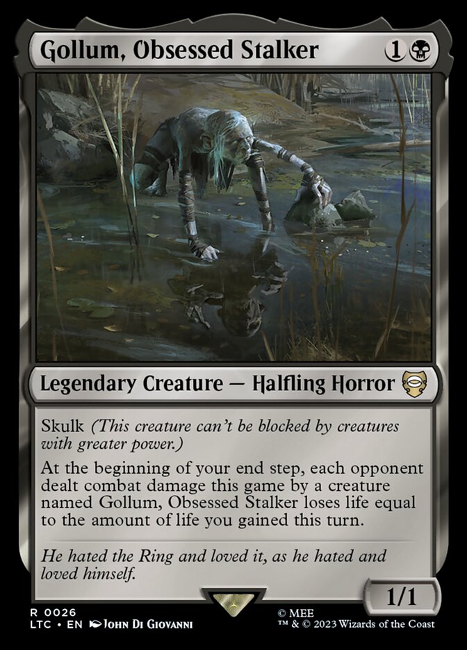 Gollum, Obsessed Stalker 26/347 (Commander: The Lord of the Rings: Tales of Middle-earth)  | Good Games Modbury