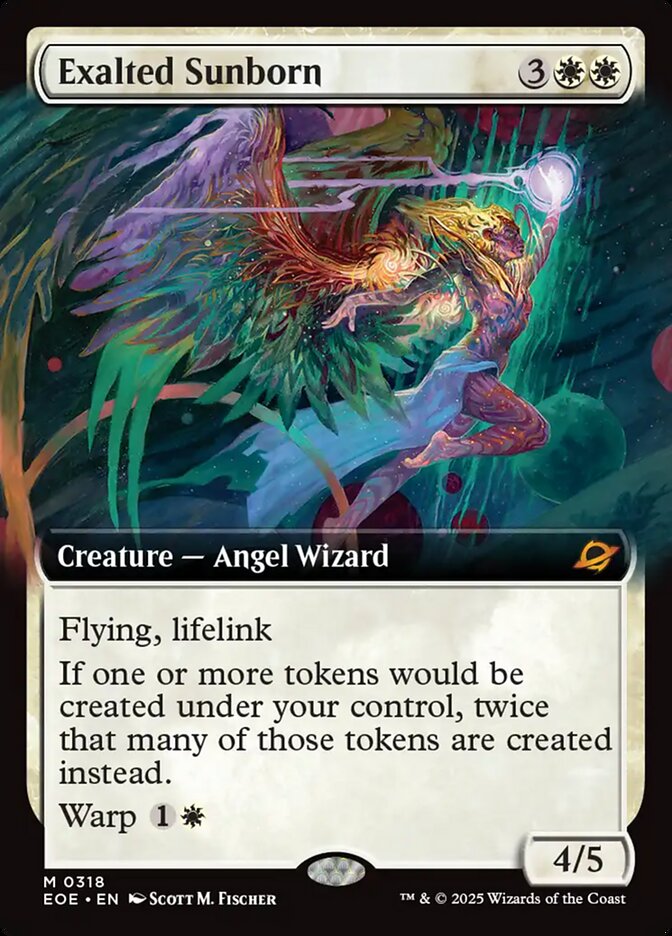 Exalted Sunborn 318/276 (Edge of Eternities)  - Extended Art Foil | Good Games Modbury