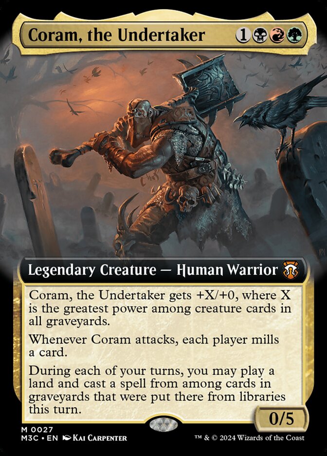 Coram, the Undertaker 27/411 (Commander: Modern Horizons 3)  - Extended Art Foil | Good Games Modbury