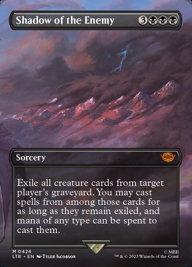 Shadow of the Enemy 424/281 (Universes Beyond: The Lord of the Rings: Tales of Middle-earth)  - Borderless Foil | Good Games Modbury