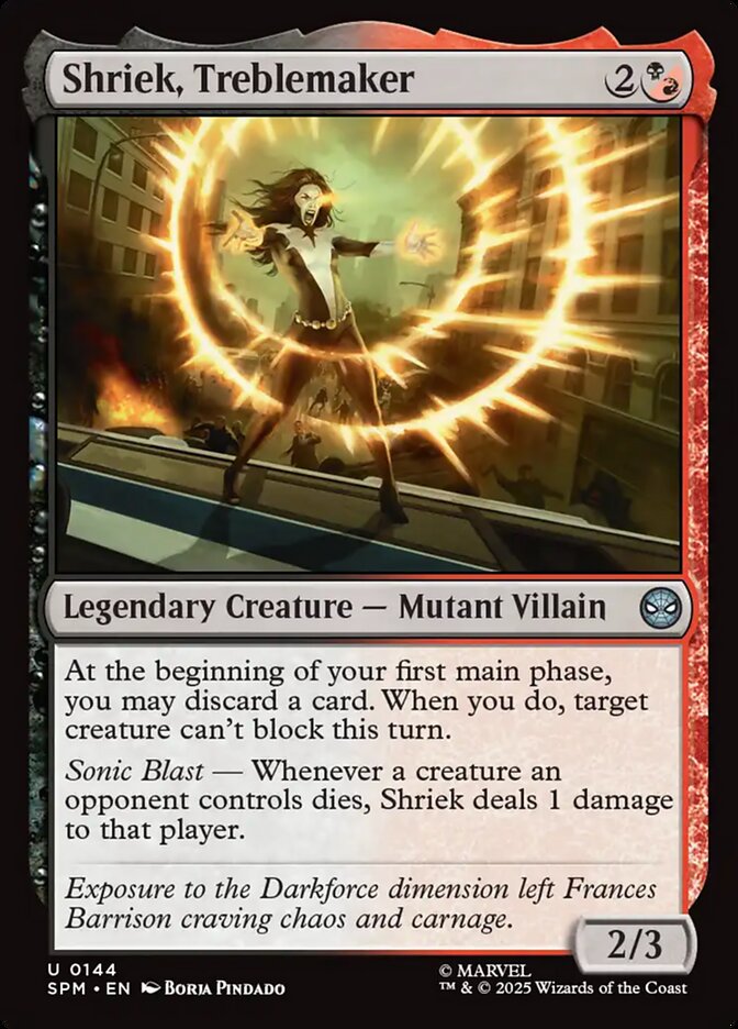 Shriek, Treblemaker 144/198 (Marvel's Spider-Man)  - Foil | Good Games Modbury
